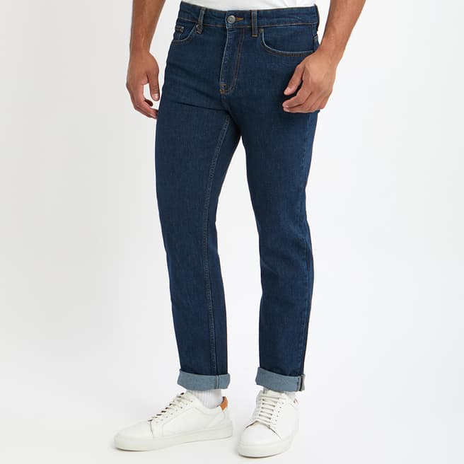 Crew Clothing Navy Denim Straight Jeans