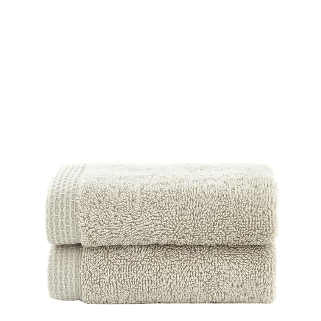 The Lyndon Company Egyptian Spa Pair of Hand Towels, Natural