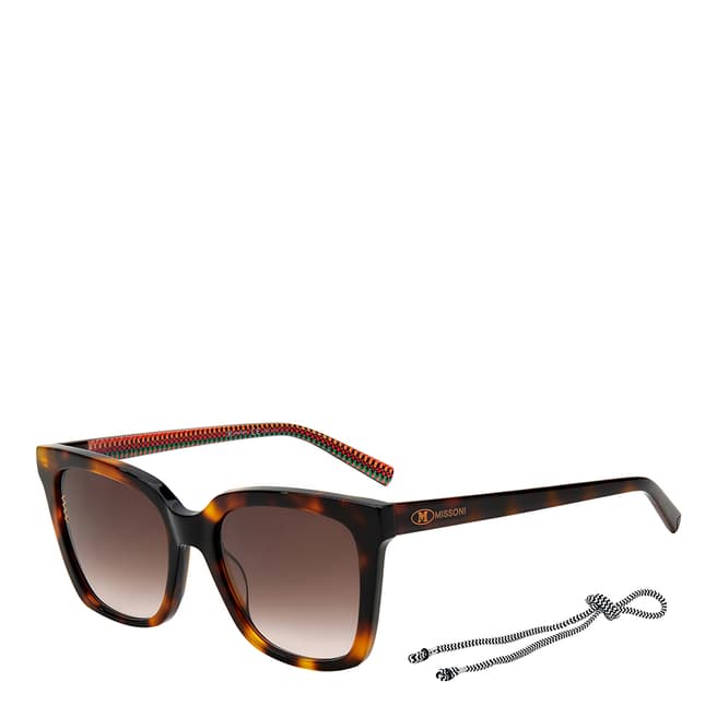 M Missoni Havana Square Sunglasses 53mm