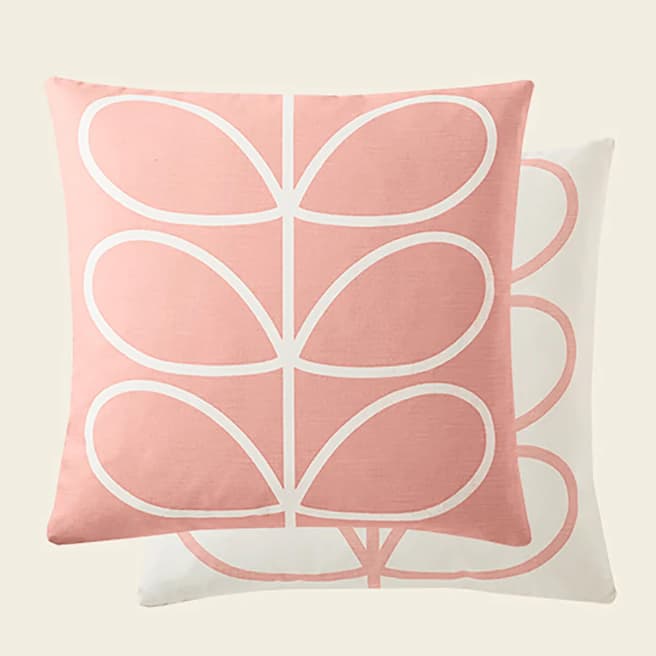 Orla Kiely Reversible Linear Stem Pale Rose Scatter Cushion 45x45cm