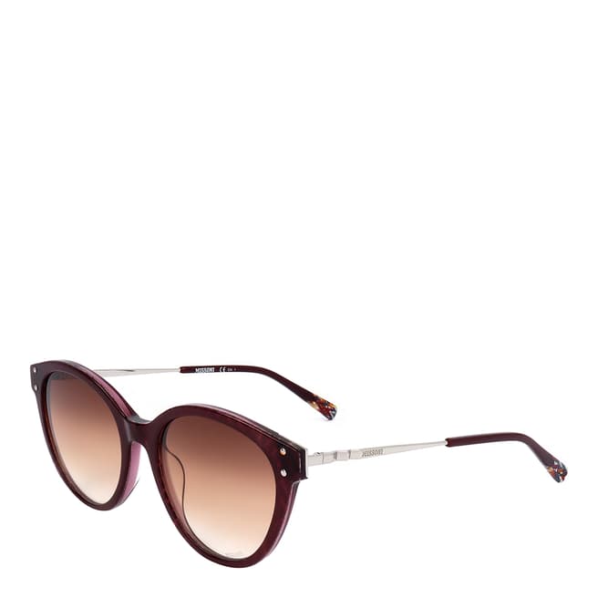 Missoni Burgundy Oval Sunglasses 53mm