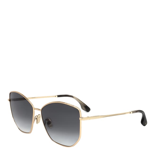 Victoria Beckham Gold Smoke Oval Sunglasses 59mm