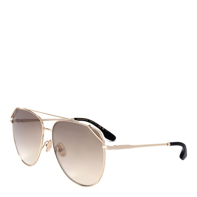 Victoria Beckham Gold Aviator Sunglasses 61mm