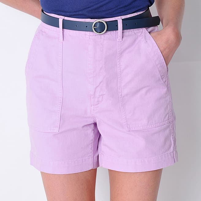 Burgs Purple Minver Cotton Shorts