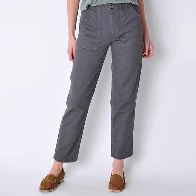 Burgs Grey Cambourne Cotton Trousers