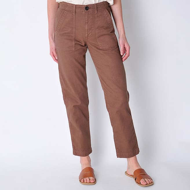 Burgs Brown Cambourne Cotton Trousers