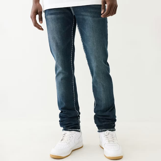 True Religion Indigo Rocco Stacked Stretch Jeans