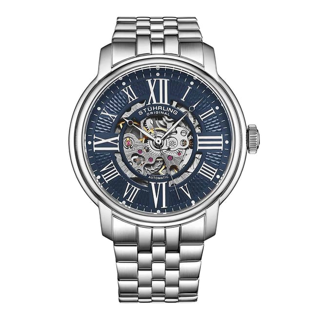 Stuhrling Men's Atrium Automatic Silver Watch 42mm