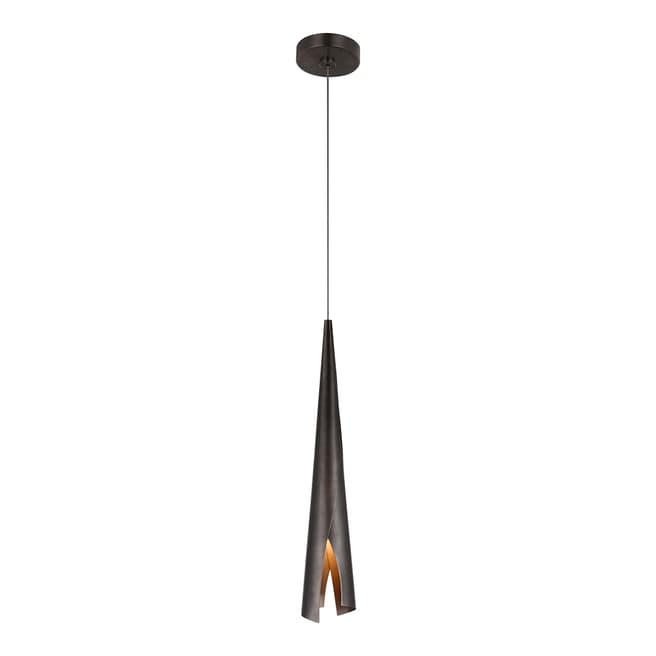Kelly Wearstler for Visual Comfort & Co. Piel Delicate Wrapped Pendant in Bronze