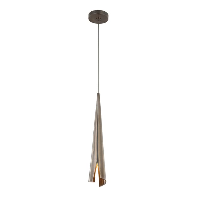Kelly Wearstler for Visual Comfort & Co. Piel Delicate Wrapped Pendant in Pewter