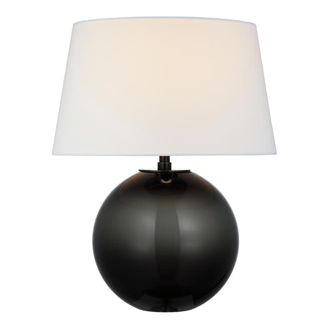 Chapman & Myers for Visual Comfort & Co. Masie Medium Table Lamp in Smoked Glass with Linen Shade