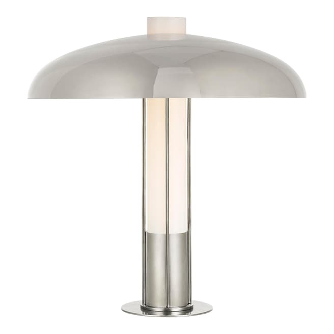 Kelly Wearstler for Visual Comfort & Co. Troye Medium Table Lamp in Polished Nickel with Polished Nickel Shade