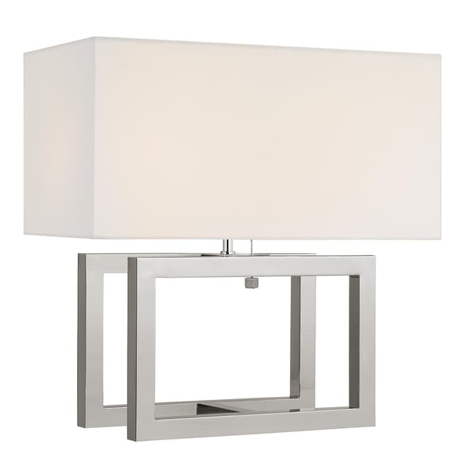 Paloma Contreras for Visual Comfort & Co. Galerie Medium Table Lamp in Polished Nickel with Linen Shade