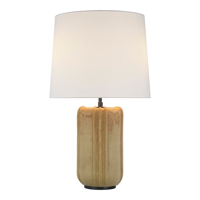 Thomas O'Brien for Visual Comfort & Co. Minx Large Table Lamp in Yellow Oxide with Linen Shade