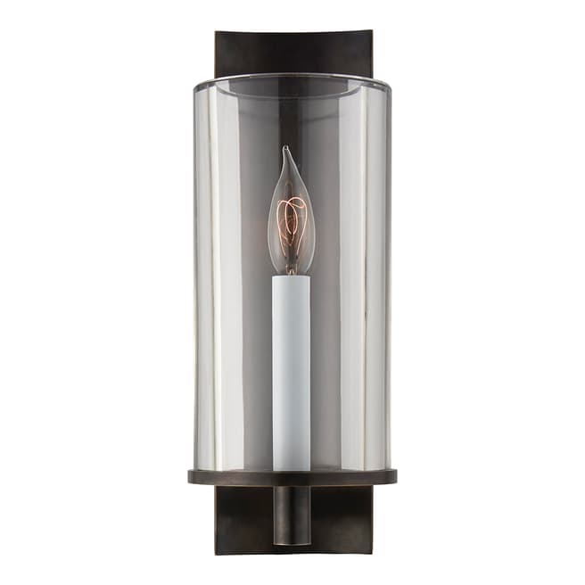 AERIN for Visual Comfort & Co. Truffaut Single Sconce Bronze with Clear Glass