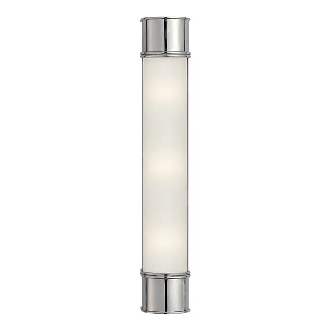 Chapman & Myers for Visual Comfort & Co. Oxford 24" Bath Sconce in Chrome with Frosted Glass