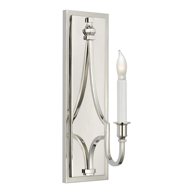 Chapman & Myers for Visual Comfort & Co. Mykonos Medium Sconce in Polished Nickel