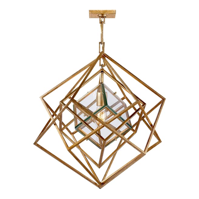 Kelly Wearstler for Visual Comfort & Co. Cubist Small Chandelier in Gold
