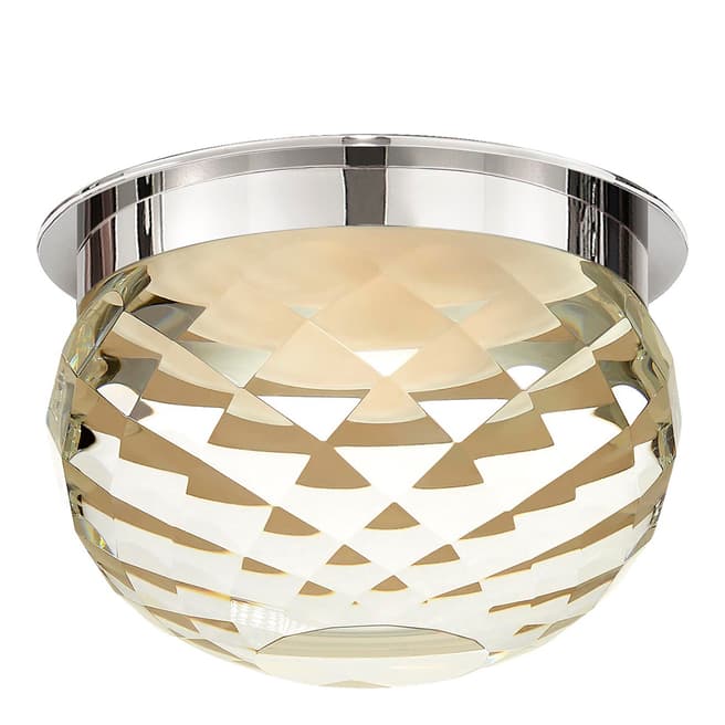 Visual Comfort for Visual Comfort & Co. Hillam 5.5" Solitaire Flush Mount in Polished Nickel with Crystal