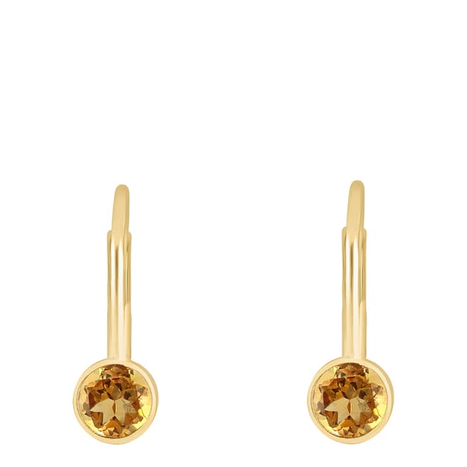 Effy Yellow Gold Citrine Earrings