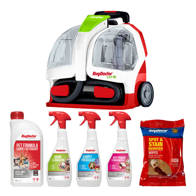 Rug Doctor Portable Spot Cleaner PET Bundle with Cleaning Chemicals