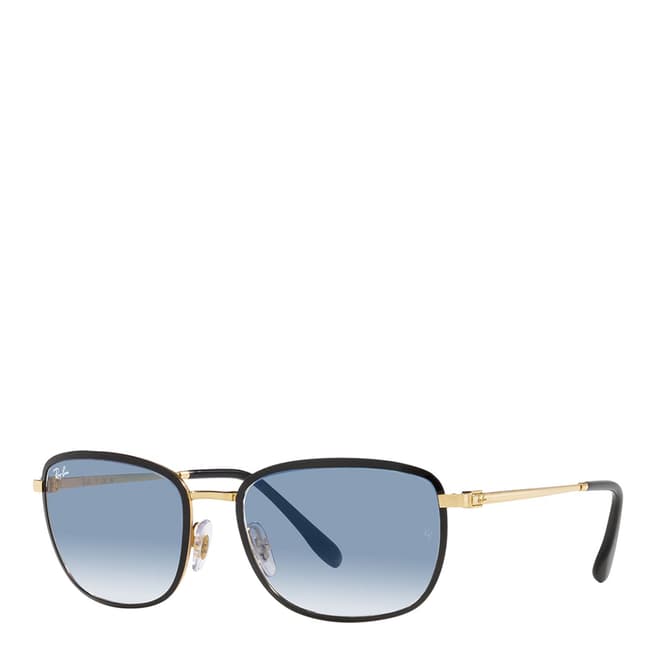 Ray-Ban Black On Arista Rectangular Sunglasses