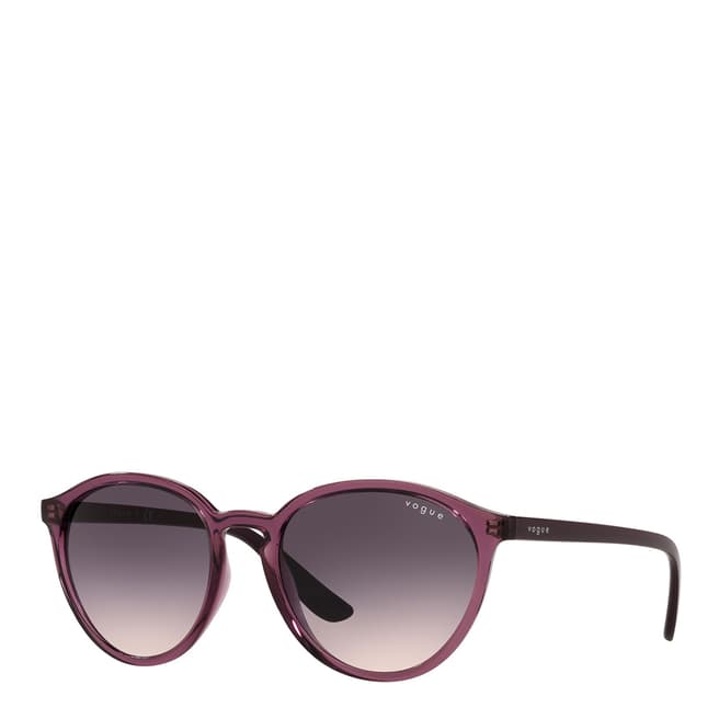 Vogue Violet Transparent Round Sunglasses