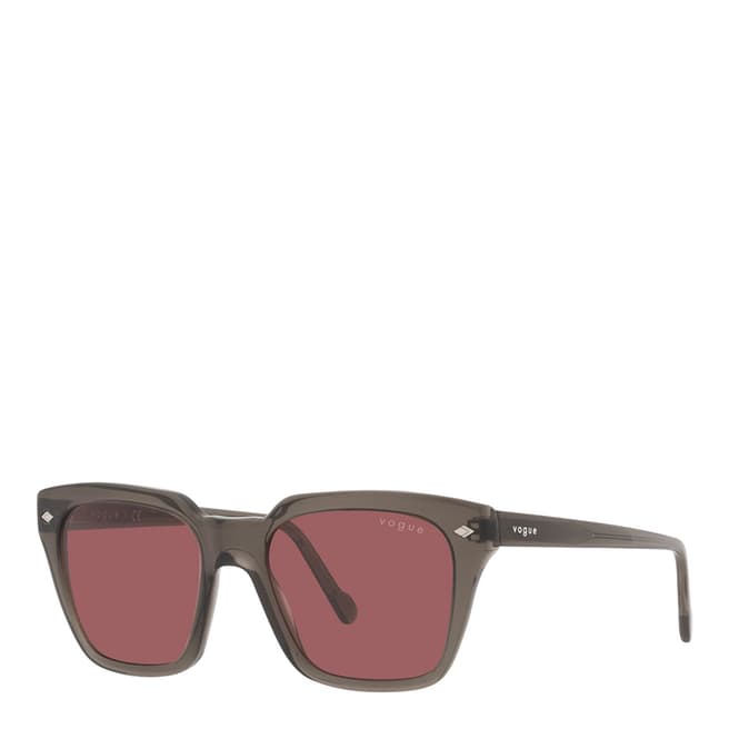 Vogue Transparent Grey Square Sunglasses