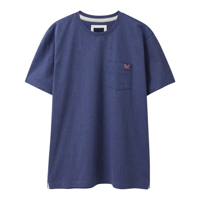 Crew Clothing Navy Cotton Pocket T-Shirt