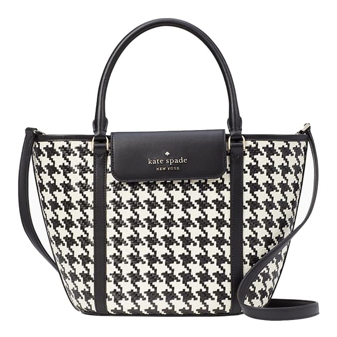 Kate Spade Cruise Woven Houndstooth Medium Tote