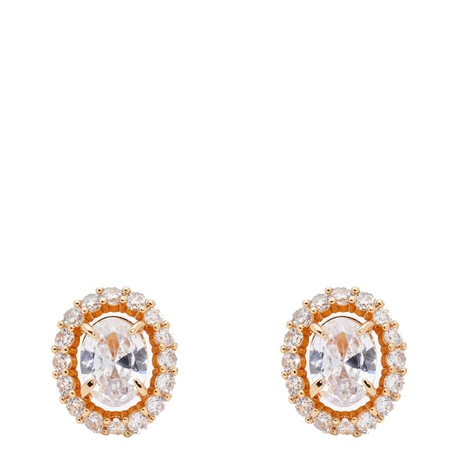 Kate Spade Clear Victoria Oval Halo Studs