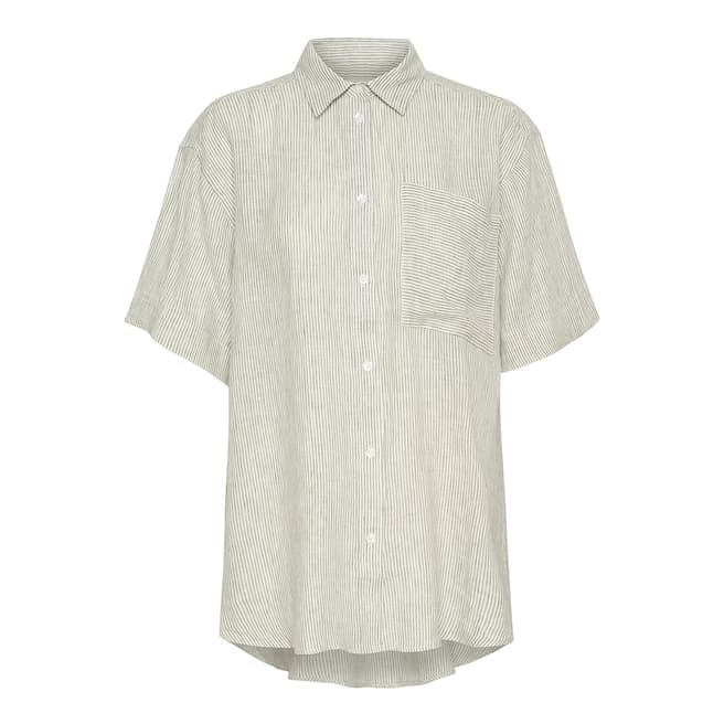 Part Two Green Linen Shirt