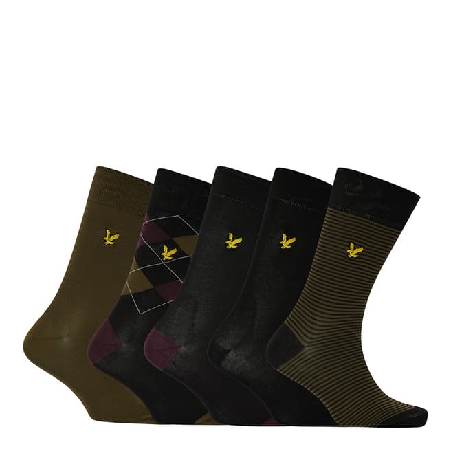 Lyle & Scott Multi 5 Pack Formal Socks