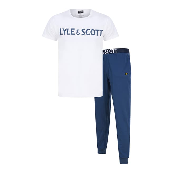 Lyle & Scott White and Blue Sleep Set