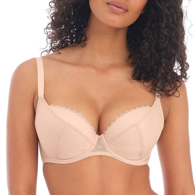 Freya Beige Signature Padded Plunge Bra