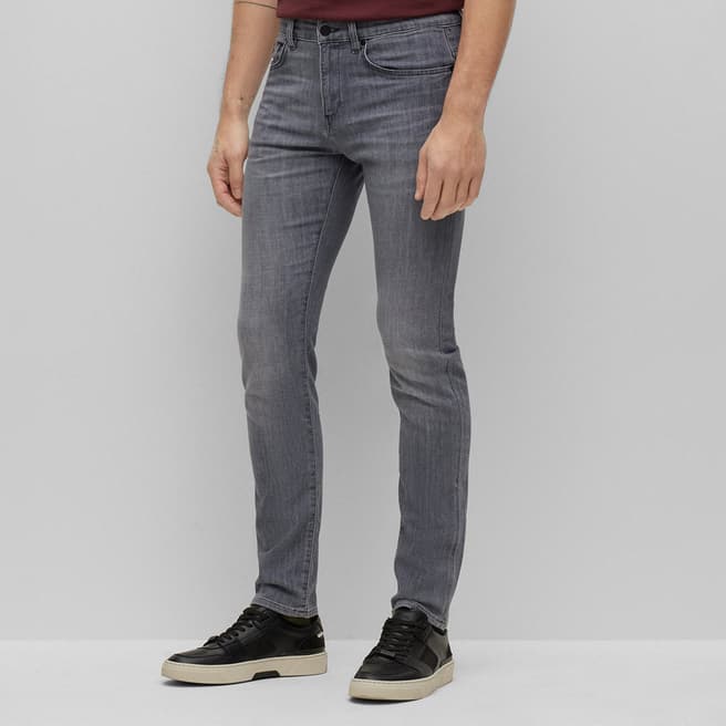 BOSS Grey Delaware Slim Stretch Jeans