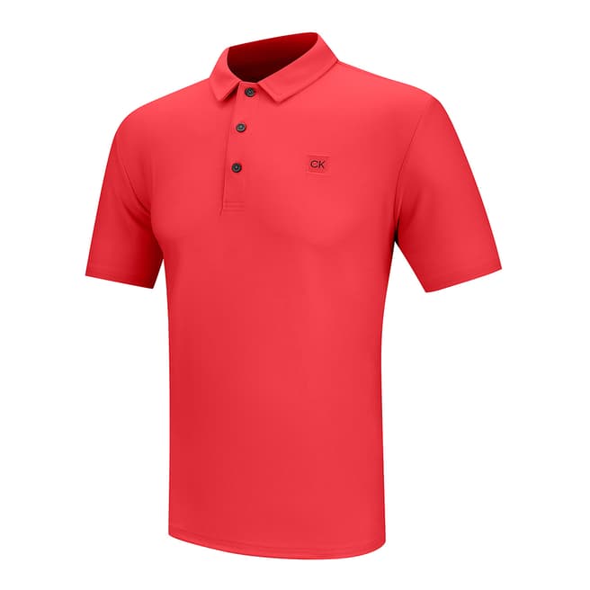 Calvin Klein Golf Red Calvin Klein Technical Polo