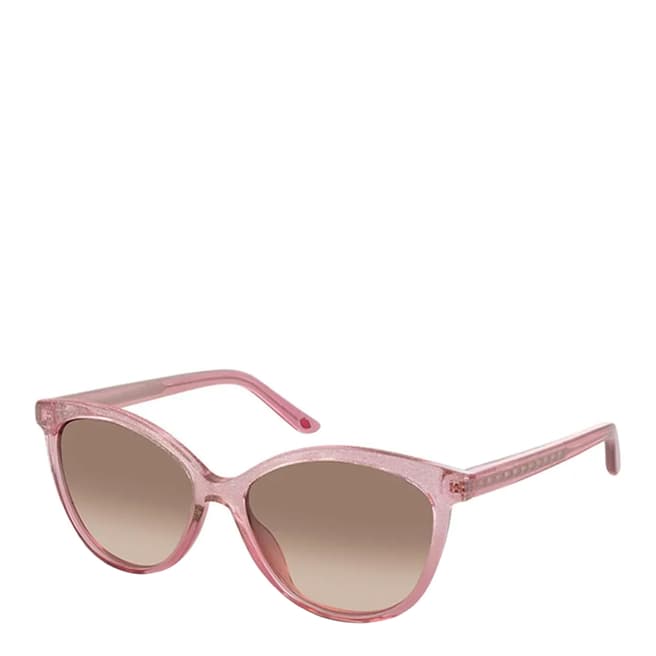 Lulu Guinness Women's Transparent Pink Lulu Guiness Sunglasses 54mm