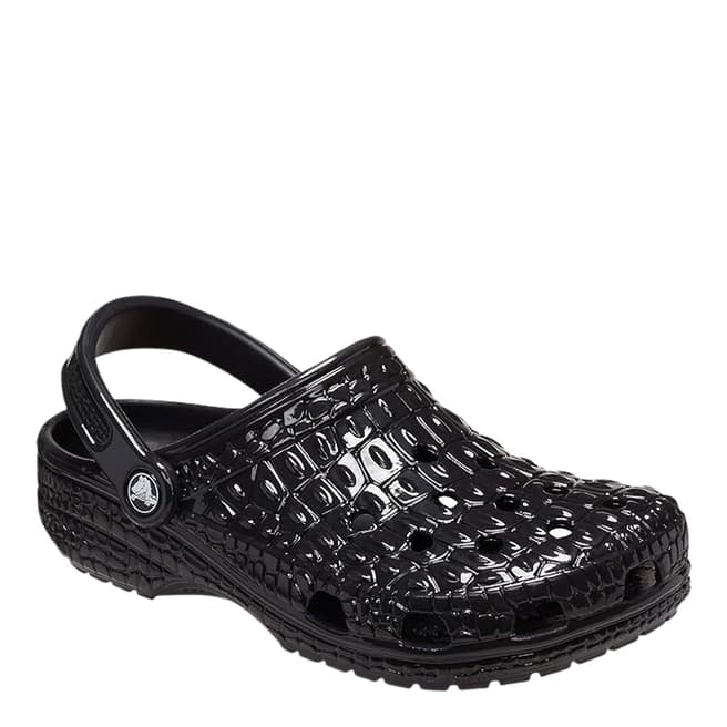 Crocs Unisex Black Croc Priny Clog