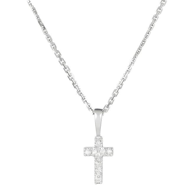 MUSE White Gold Diamond Mini Croix Pendant