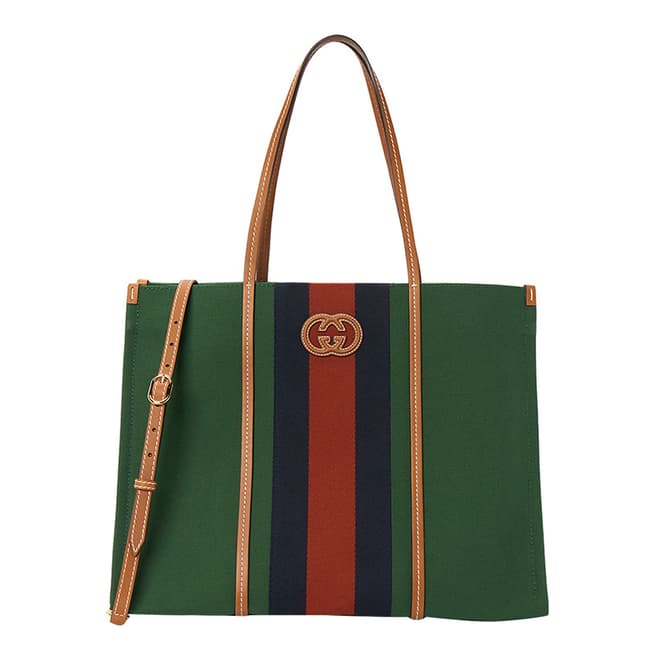 Gucci Gucci Green Large Interlocking G Tote Bag