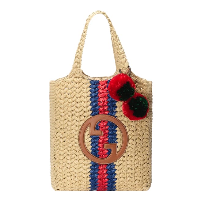 Gucci Gucci Brown Tote Bag With Round Interlocking G