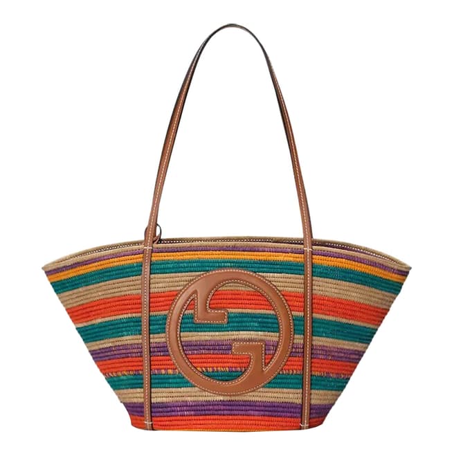 Gucci Gucci Multicolour Striped Tote Bag