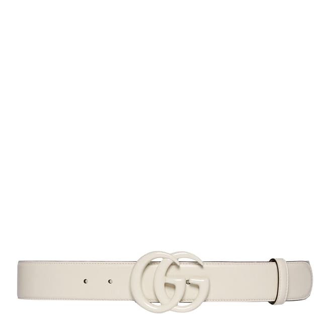 Gucci Gucci White Marmont Wide Belt