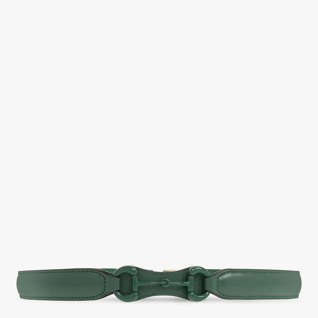 Gucci Gucci Green Horsebit Thin Belt