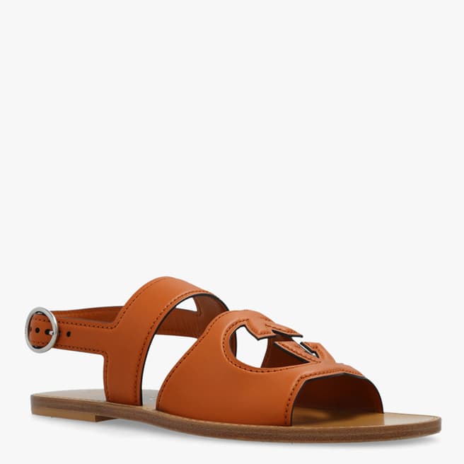 Gucci Women's Tan Leather Interlock G Sandals