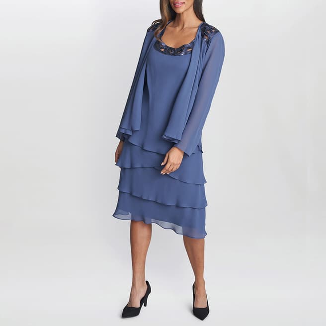 Gina Bacconi Blue Leigh Jacket Dress