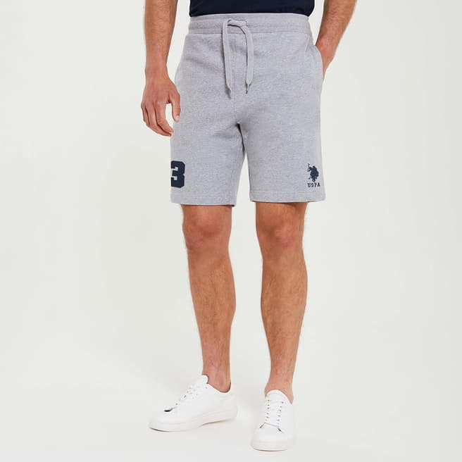 U.S. Polo Assn. Grey Player Cotton Sweat Shorts