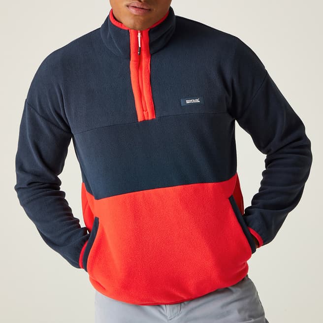 Regatta Navy/Red Callide Half Zip Fleece