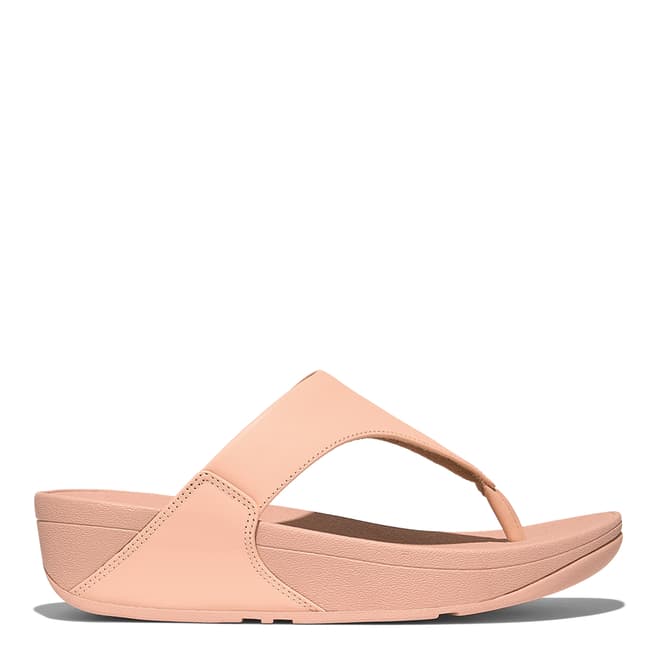 FitFlop Pink Leather Lulu Leather Toepost Sandal